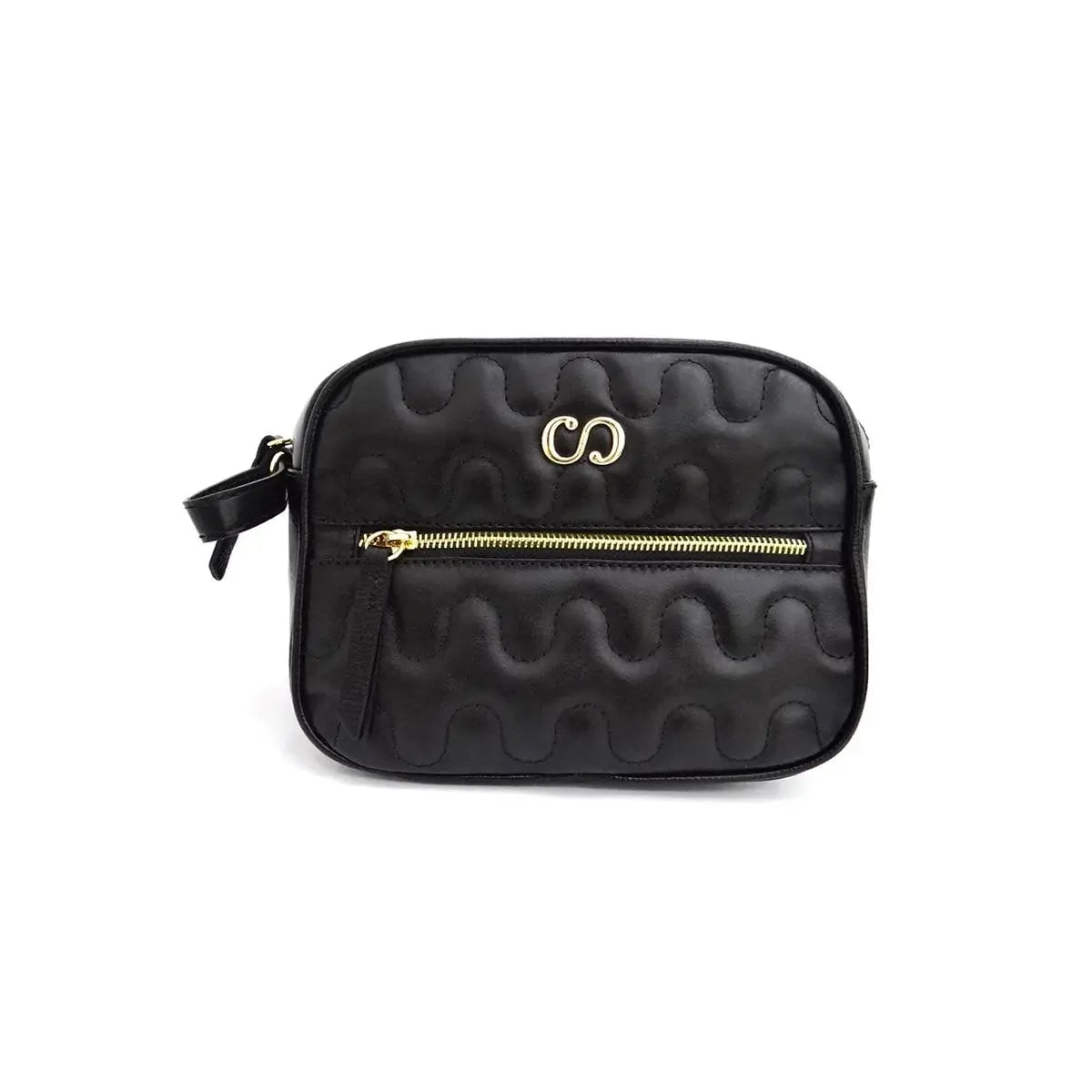 Bolsa Feminina de Couro Preta em Matelassê Camera Bag Classe