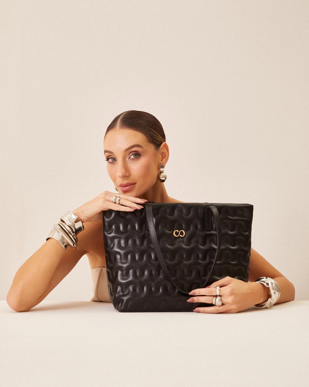 Bolsa Feminina Grande de Couro Shopping Bag Classe Liza