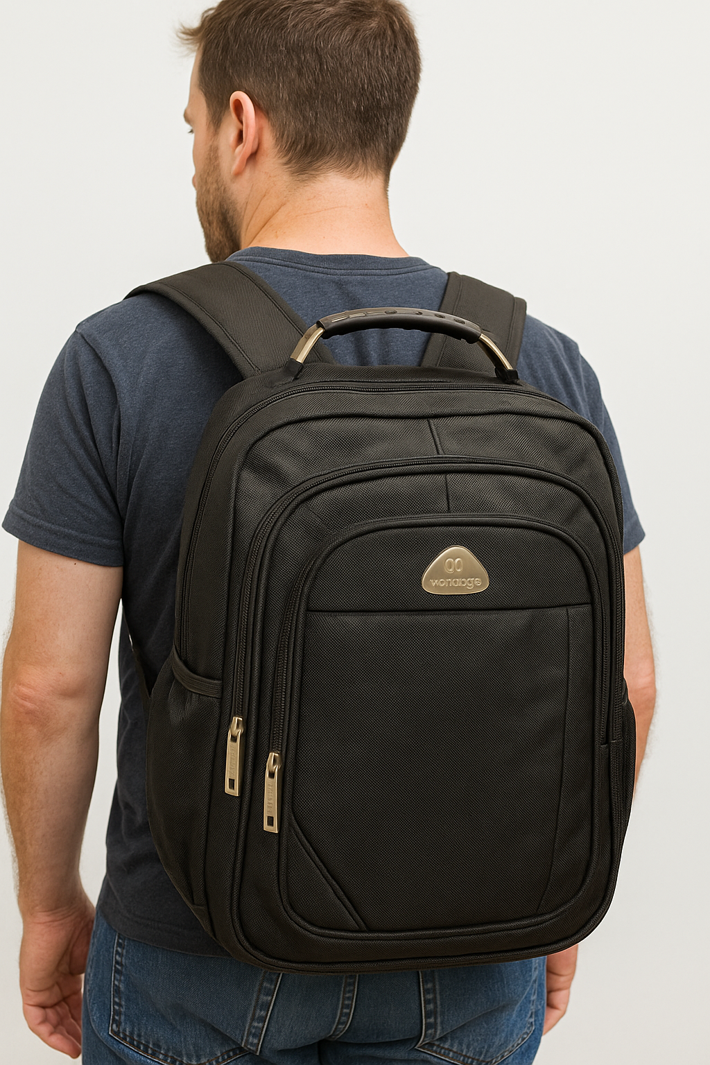 Mochila Preta Executiva Reforçada em Cabo de Aço - WorldBags