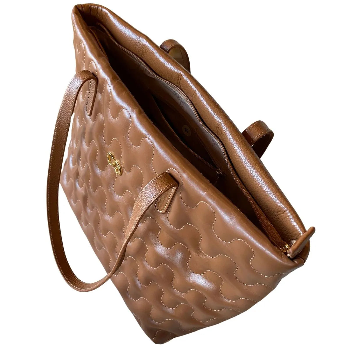 Bolsa Feminina Grande de Couro Shopping Bag Classe Liza