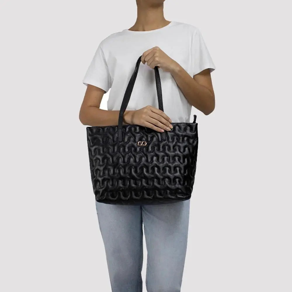 Bolsa Feminina Grande de Couro Shopping Bag Classe Liza