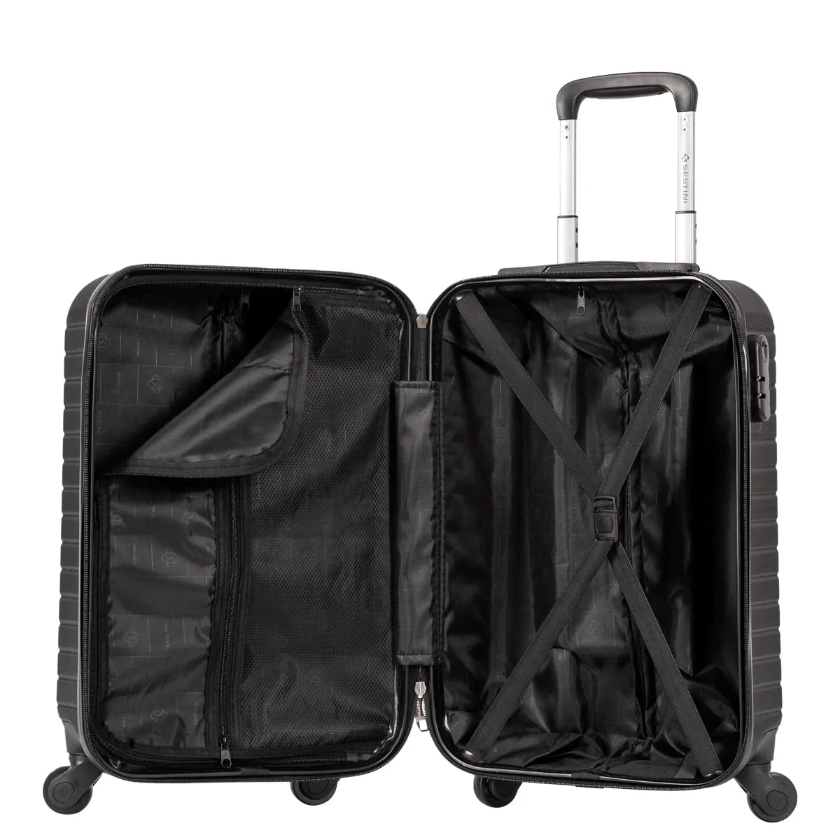 Mala de Viagem Bordo 10 kg Sestini Deluxe com Rodas 360°
