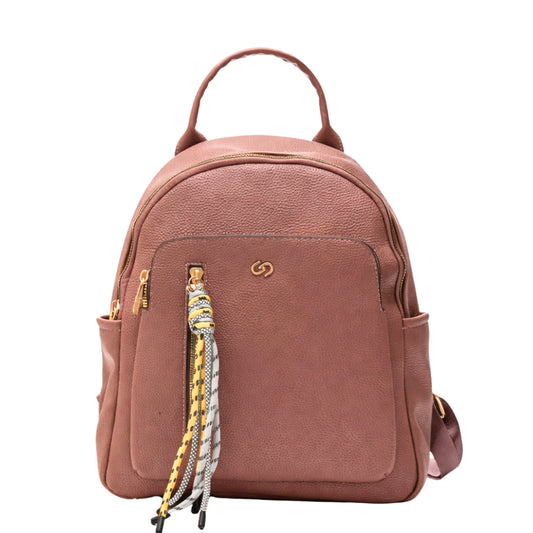 Mochila Feminina Pequena em Couro Sintético Leve Gash