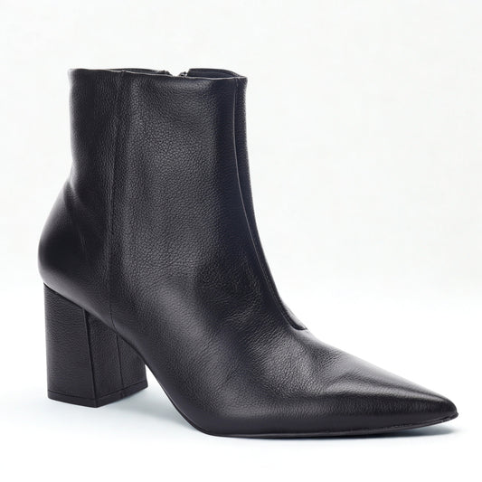 Bota Bellagio Couro Cano Baixo Bico Fico