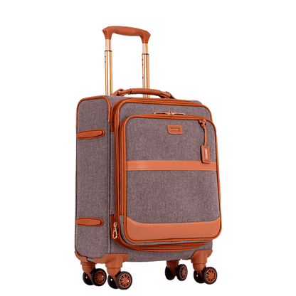 Mala de Bordo em Tecido com Detalhes em Couro Royale