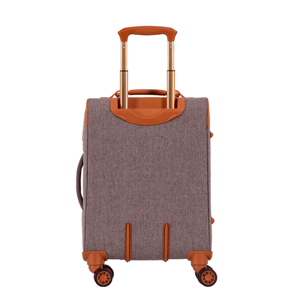 Mala de Bordo em Tecido com Detalhes em Couro Royale