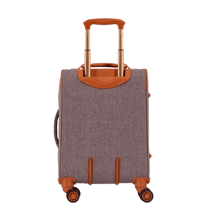 Mala de Bordo em Tecido com Detalhes em Couro Royale