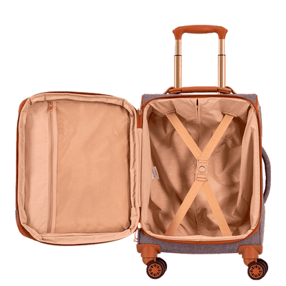 Mala de Bordo em Tecido com Detalhes em Couro Royale