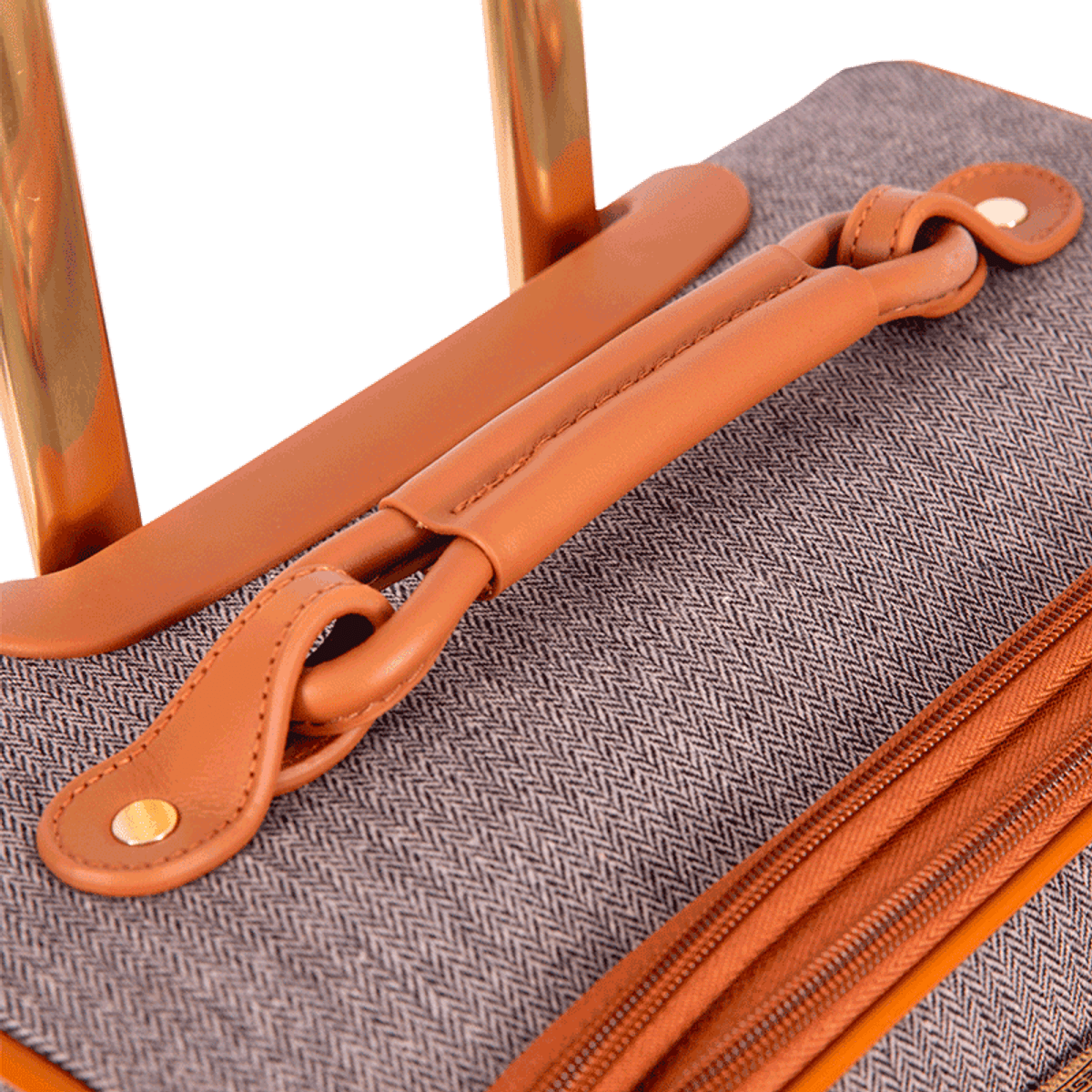 Mala de Bordo em Tecido com Detalhes em Couro Royale