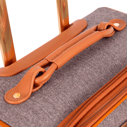 Mala de Bordo em Tecido com Detalhes em Couro Royale