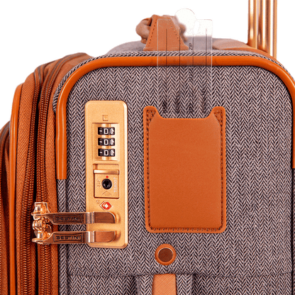 Mala de Bordo em Tecido com Detalhes em Couro Royale