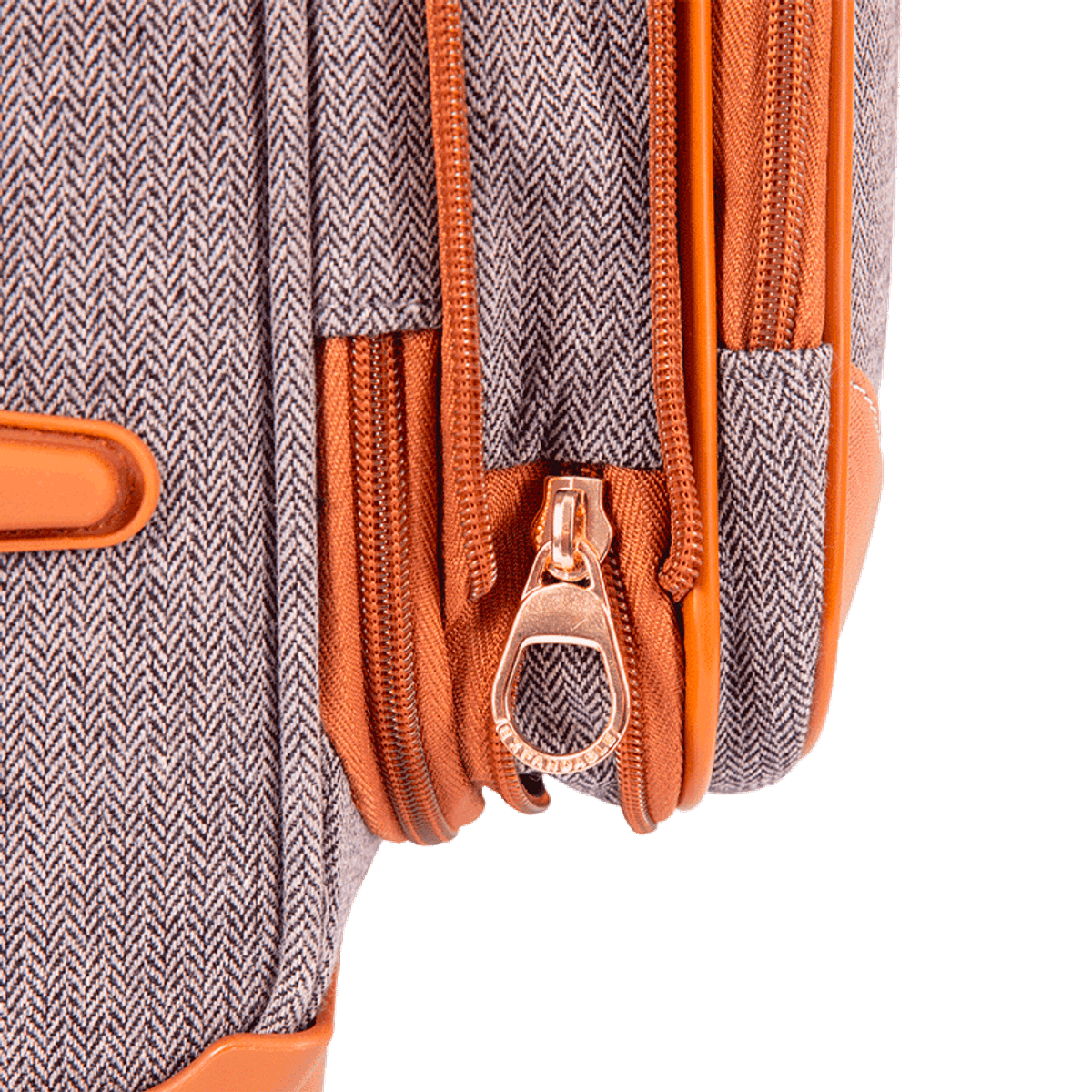 Mala de Bordo em Tecido com Detalhes em Couro Royale