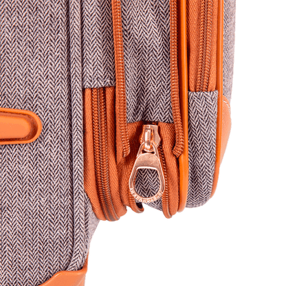 Mala de Bordo em Tecido com Detalhes em Couro Royale