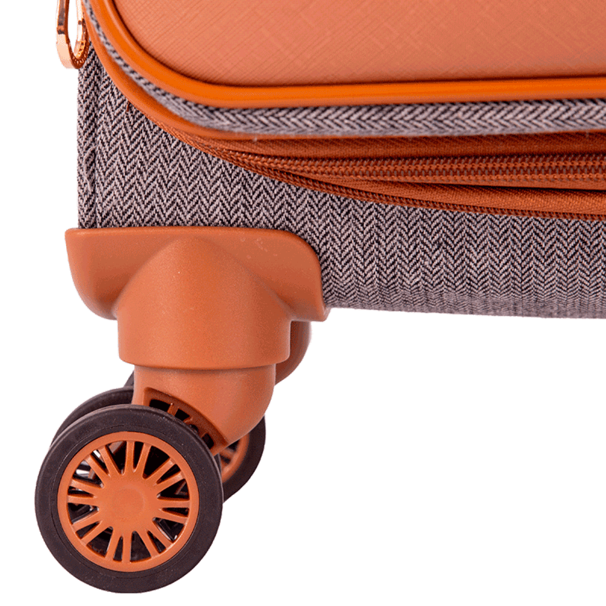 Mala de Bordo em Tecido com Detalhes em Couro Royale