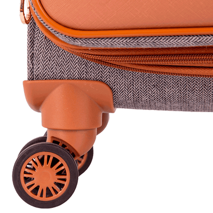 Mala de Bordo em Tecido com Detalhes em Couro Royale