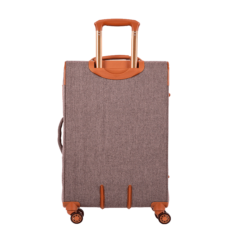 Mala de Viagem 23 kg em Tecido com Detalhes em Couro Royale