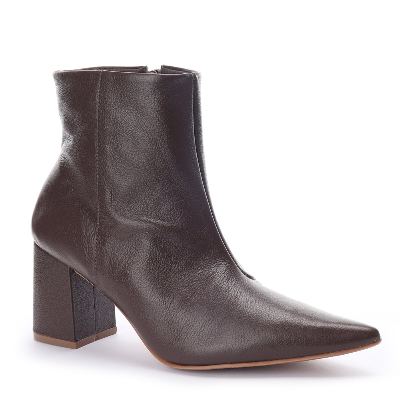 Bota Bellagio Couro Cano Baixo Bico Fico