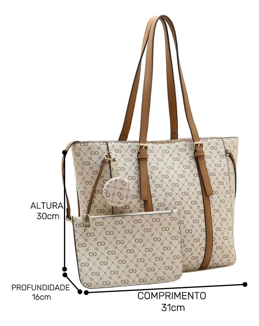 Kit Bolsa + Carteira Monograma Chenson Elegance