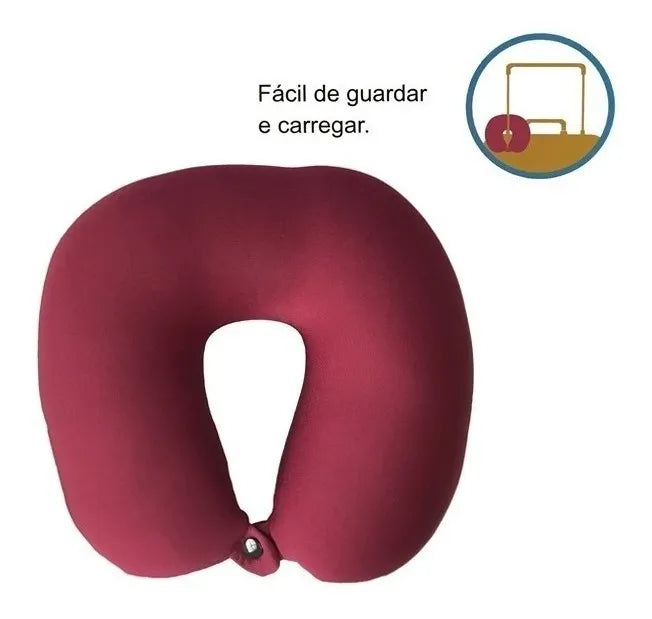 Almofada de Pescoço Ergonômica para Viagem