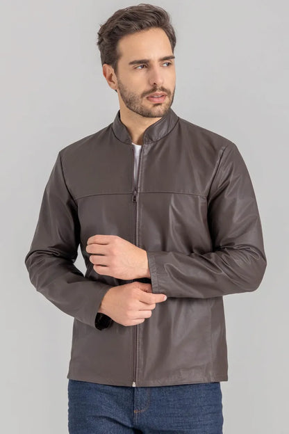 Jaqueta Mascuilna de Couro Legítimo Javali 127