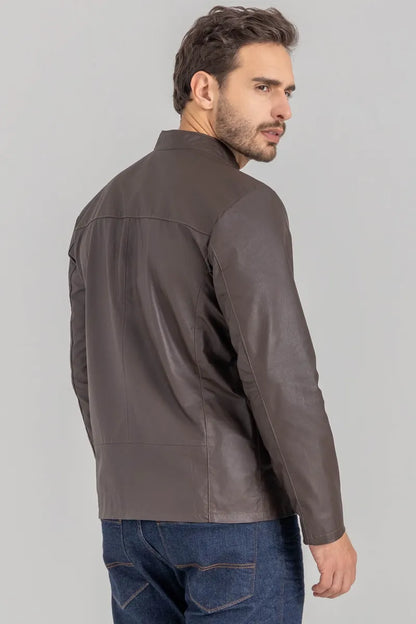 Jaqueta Mascuilna de Couro Legítimo Javali 127