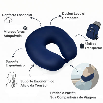 Almofada de Pescoço Ergonômica para Viagem