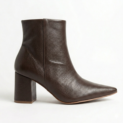 Bota Bellagio Couro Cano Baixo Bico Fico